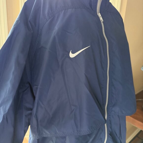 Men's Nike Navy Blue Windbreaker, Size 2XLT, Long Sleeve, Gently Used - Picture 6 of 6